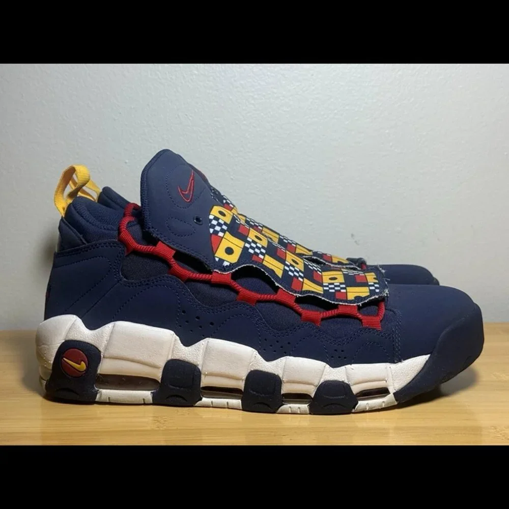 Size 12 - Nike Air More Money Nautical Redux‎ AR5396-400 Midnight Navy Men's